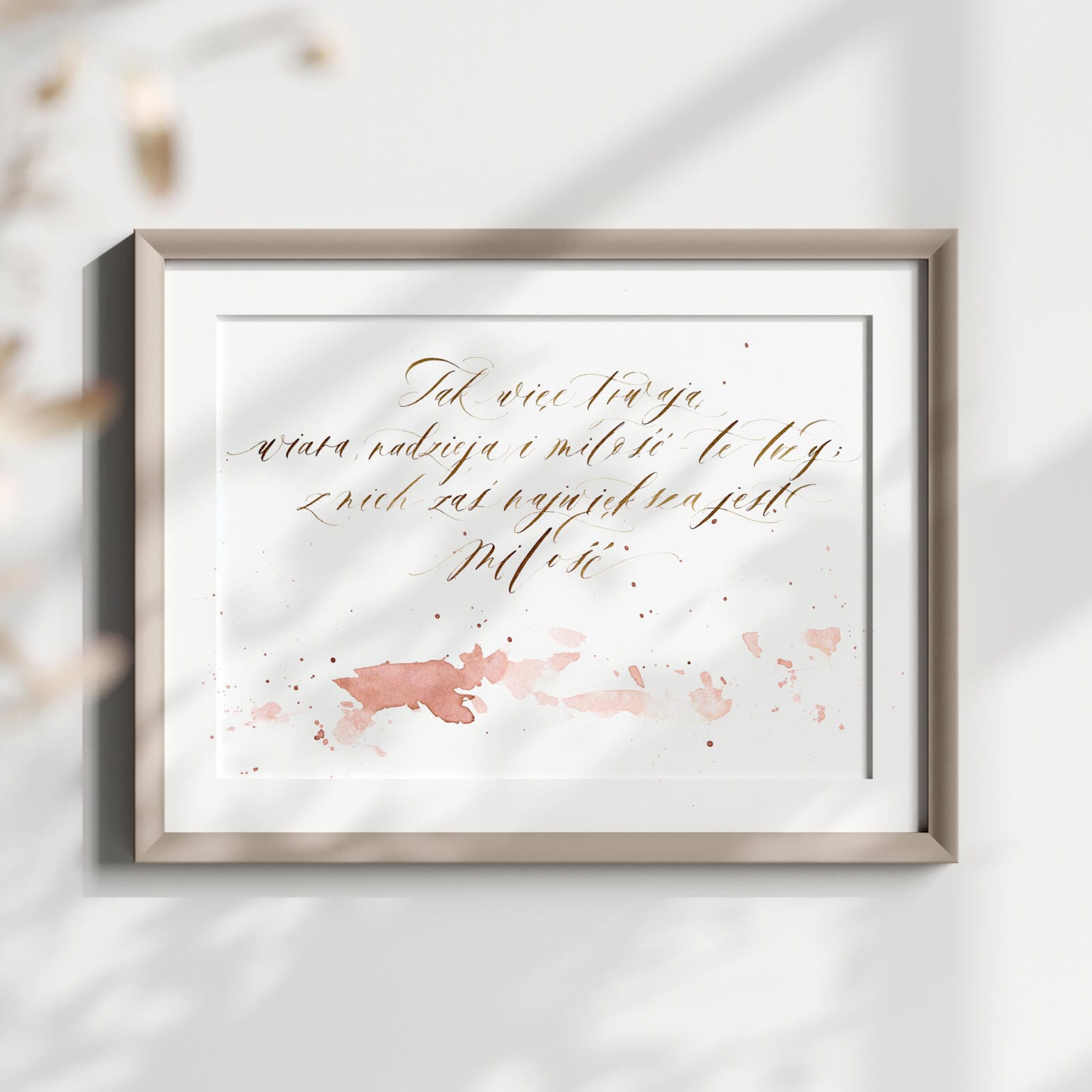 Kaligrafowany prezent ślubny – Hymn o Miłości